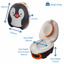 Load image into Gallery viewer, Nešiojamas mokomasis naktipuodis "Pingvinas"